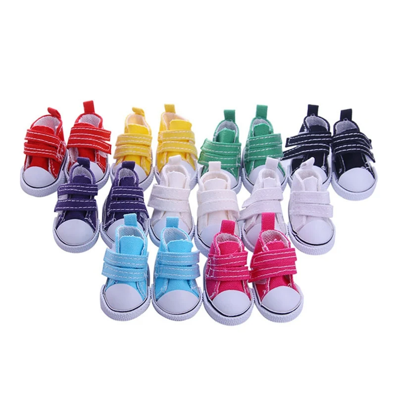 

New 5CM Denim Canvas Mini Toy Shoes 1/6 Boots For Russian Cloth Handmade Doll Toy Doll Accessories Shoes