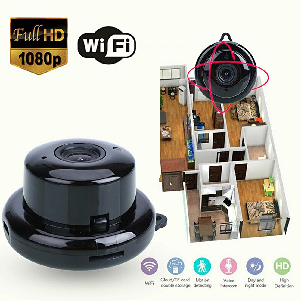 Мини wifi IP камера беспроводная домашняя безопасность Onvif 2.0MP HD CCTV IR ночное видение маленькая беспроводная микро камера