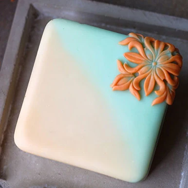 HC0152 силиконовая форма для мыла ручной работы квадратные цветы хризантема