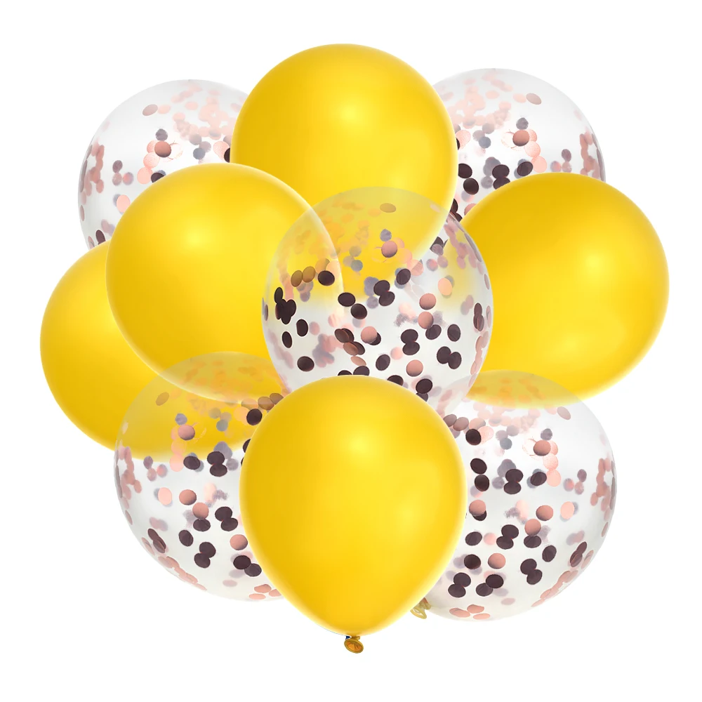 10 шт. 12-дюймовые латексные воздушные шары и цветные конфетти украшения для дня