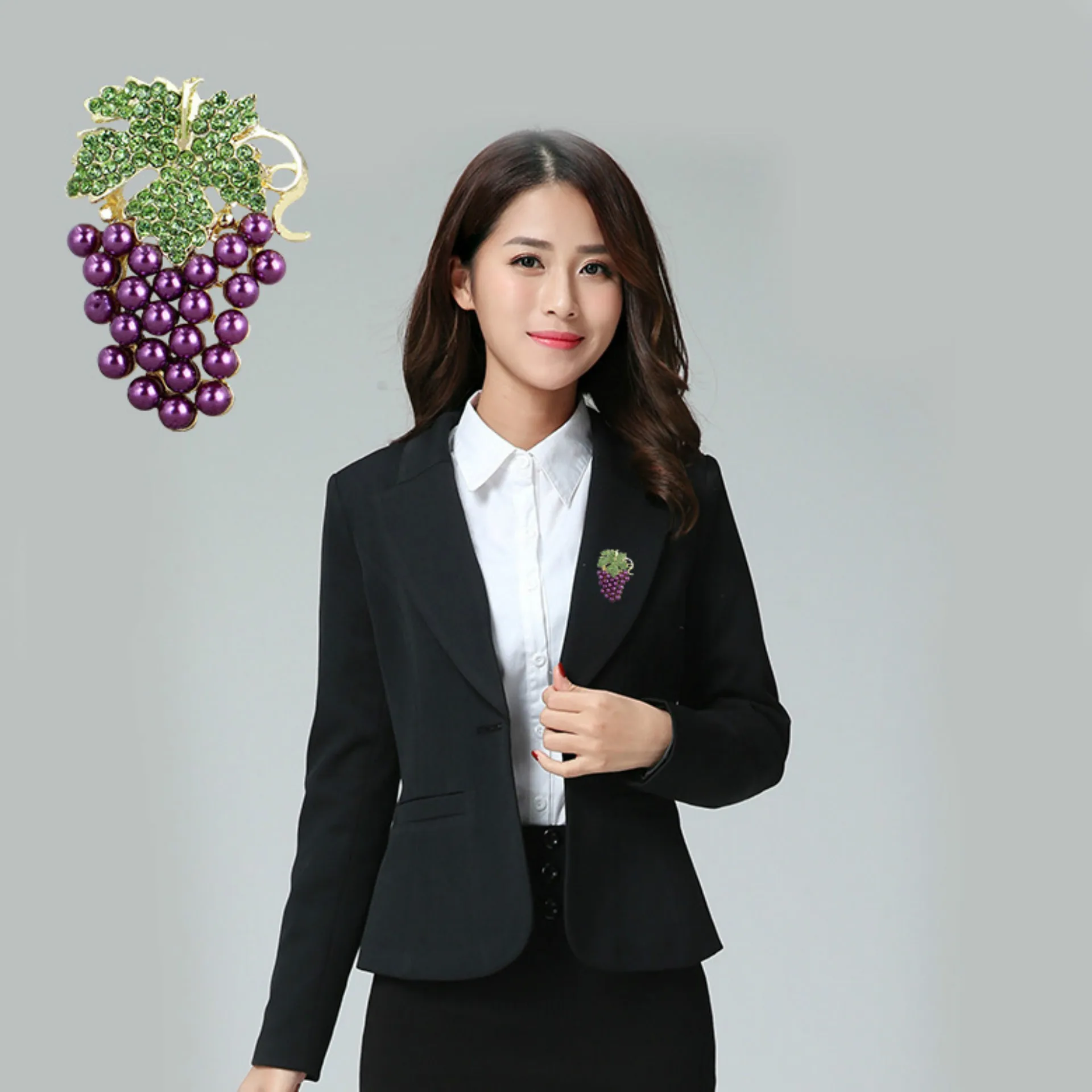 Фиолетовый виноградный жемчужный корсаж для женщин взрывной стиль модная брошь