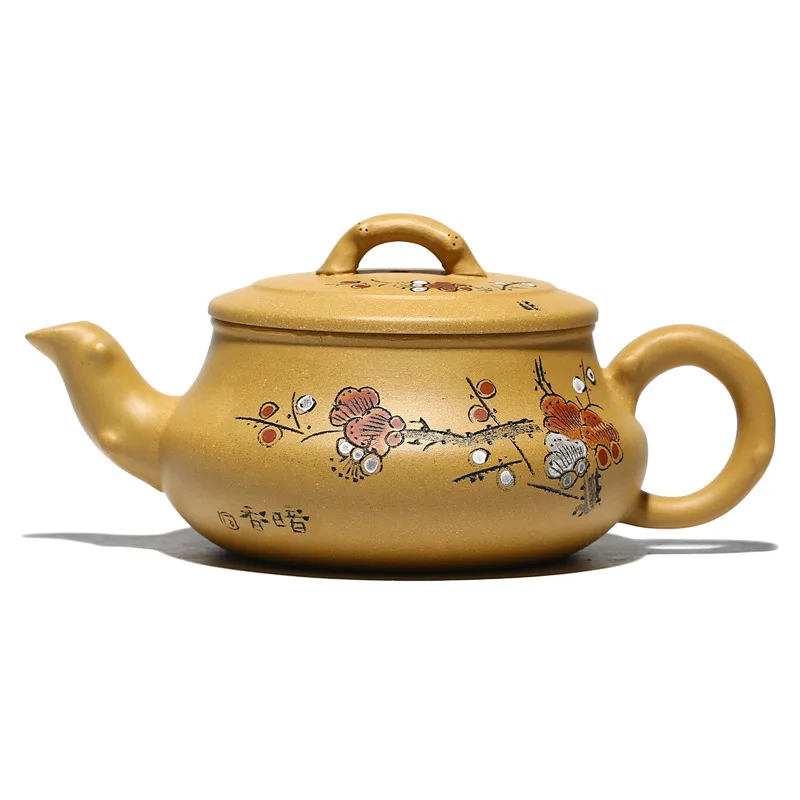 

Manual engraving of plum fragrance in mud section of Yuzhong sand purple teapot and plum blossom pot