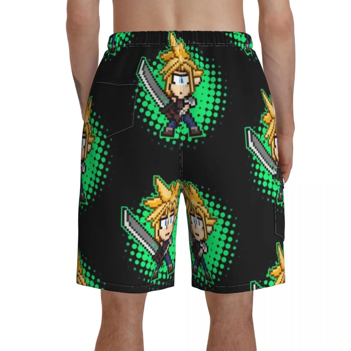 

Final Fantasy Board Shorts Polyester Swimming Trunks Beach Pattern Men Swim Trunks