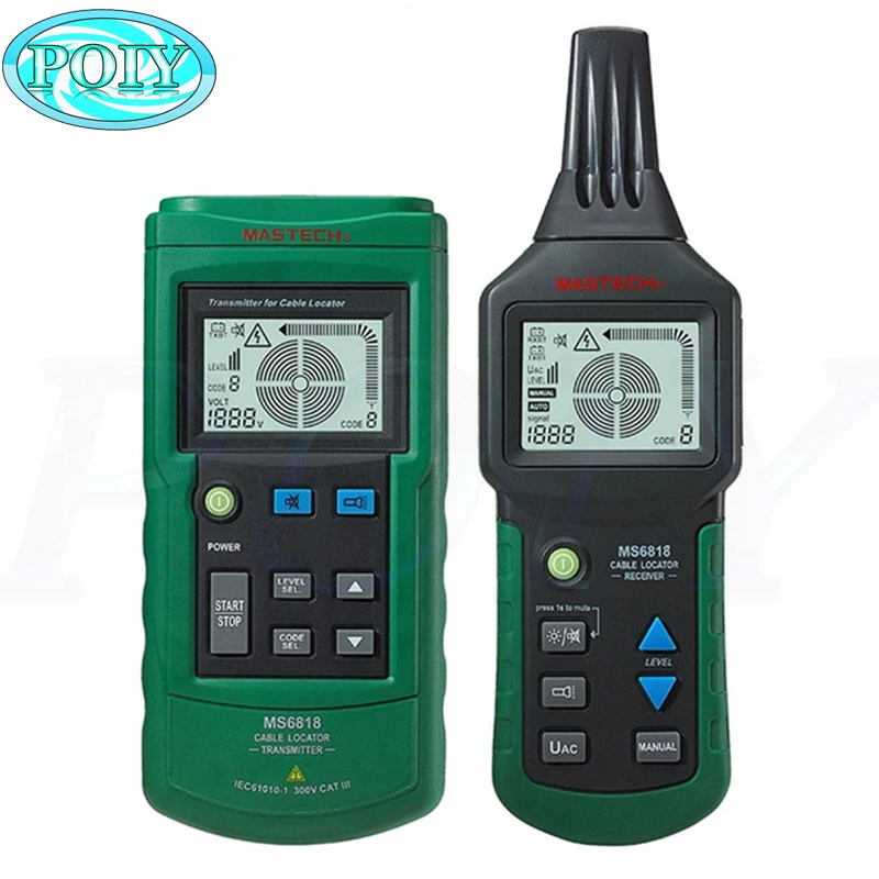 Горячая Цифровая MASTECH MS6818 Расширенный тестер провода трекер многофункциональный кабель детектор 12~ 400 В труба локатор метр с черным светом
