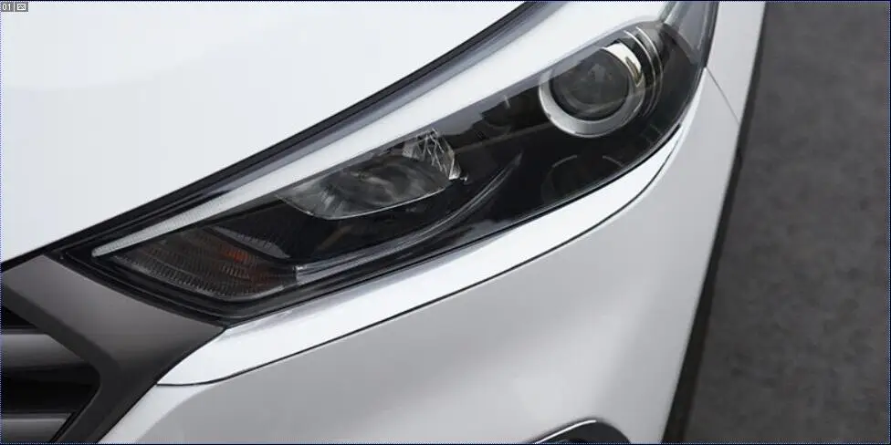 Аксессуары для hyundai Tucson- Хром передний головной светильник лампа век брови полосы крышка отделка