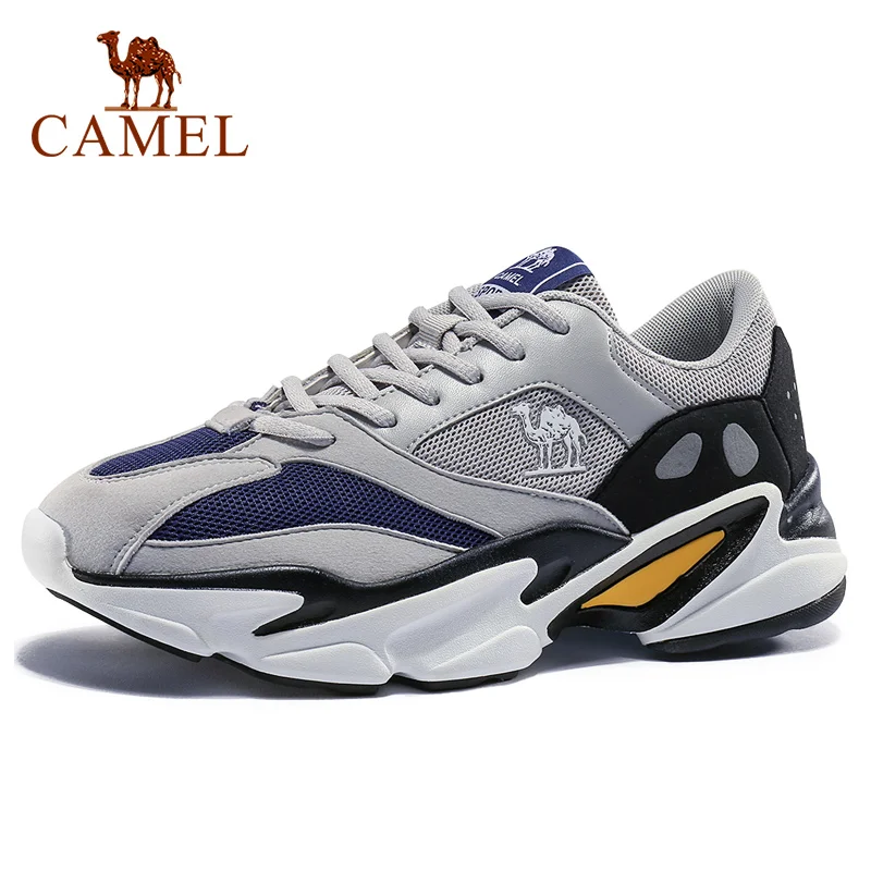 895Gray-Male CAMEL/женская и Мужская Спортивная обувь для бега, модные повседневные Нескользящие износостойкие кроссовки, увеличивающие рост, дышащие кроссовки - Цвет: 895Gray-Male