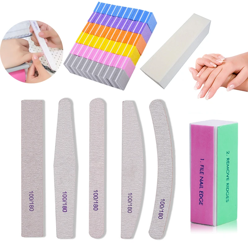 

12-5Pc Professional Nail Files Buffing Sanding Files Block Buffer Manicure Tools Nail Art Block Pedicure Manicure Buffing File