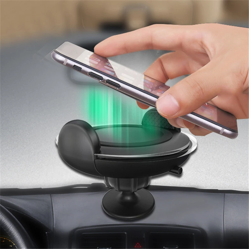 

Quick Charge 3.0 Car Charger with Phone Holder Air Outlet Mounting Qi Wireless Chargers Fast Charger for iPhone 8 11 X max plus