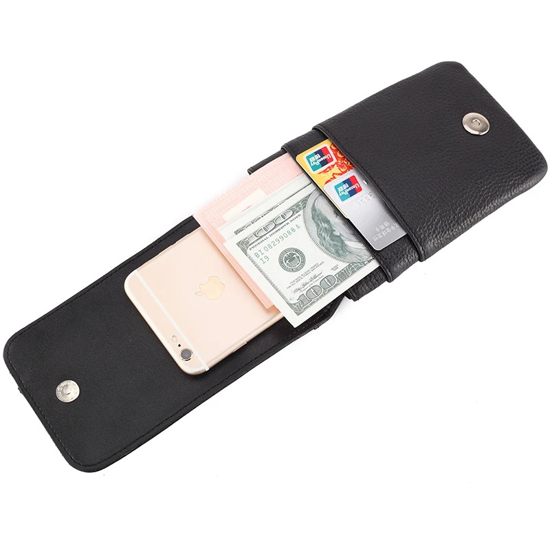 Мужская сумка кошелек из натуральной кожи небольшая дорожная на пояс мобильный