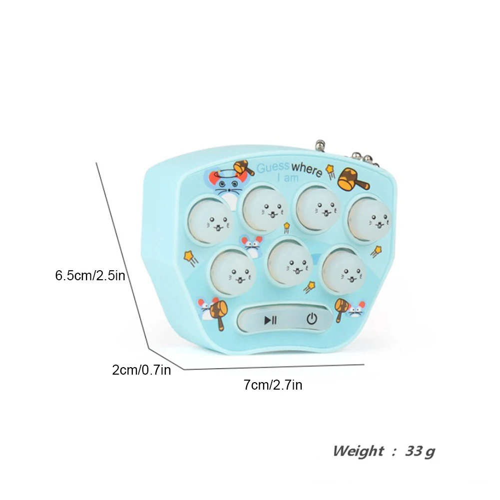 Мини-фиджет-игрушка Whack A родинка брелок Электронная портативная игра со
