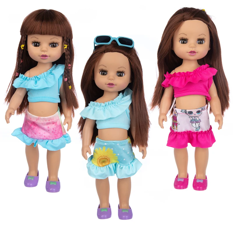 

1 pcs Black Hair 14 inch Fashion Doll - Dolls for Girls Age 3 and Up