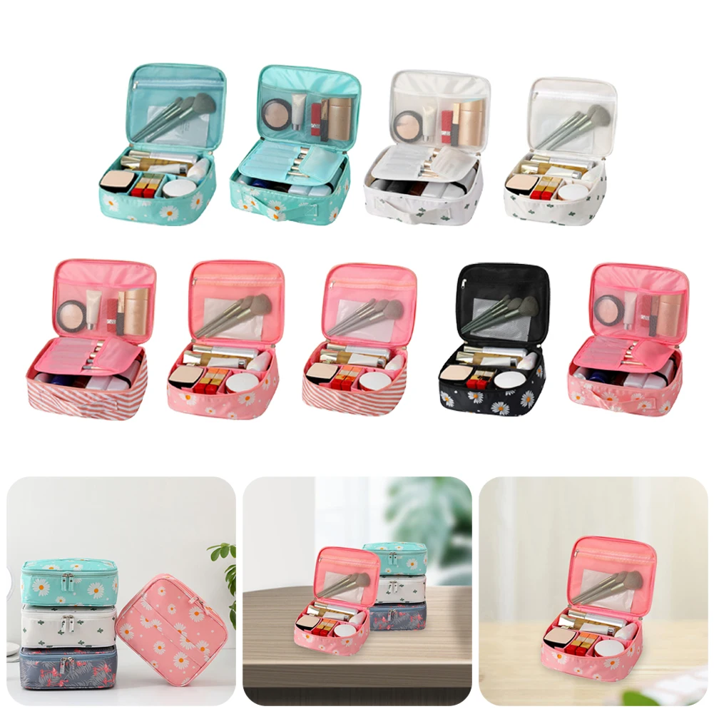 

Storage box cosmetic bag travel fashion makeup storage bag with makeup brush waterproof and dustproof 24*20*5cm