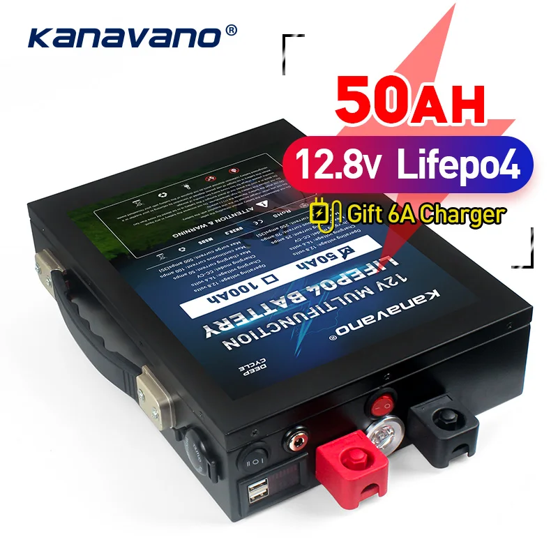 12v 50Ah LiFePo4 батарея Порты и разъёмы в состоянии на открытом воздухе аварийного