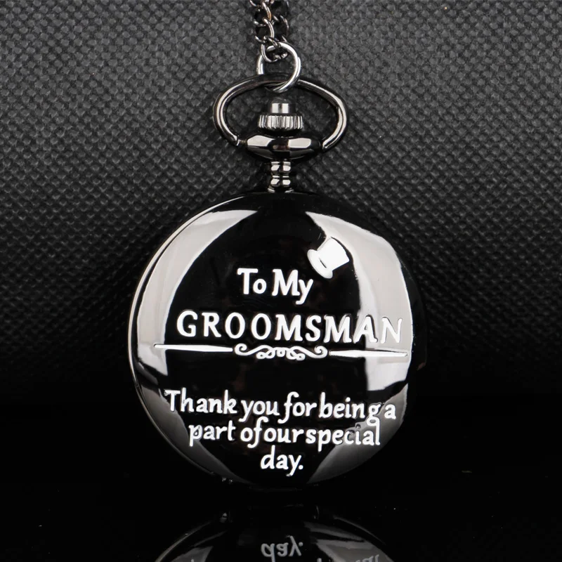 

To My Groomsman Friendship Theme Quartz Pocket Watch For Brothers Friends Presents Fashionable Pocket Watch Pendant