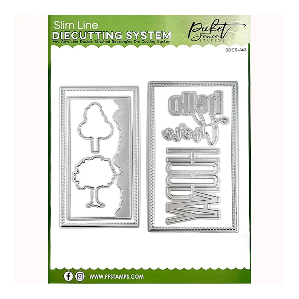 

Double Stitched Rectangles Mini Slim Line 2021 New Metal Cutting Dies Scrapbook Diary Decoration Embossing Template Diy Gift