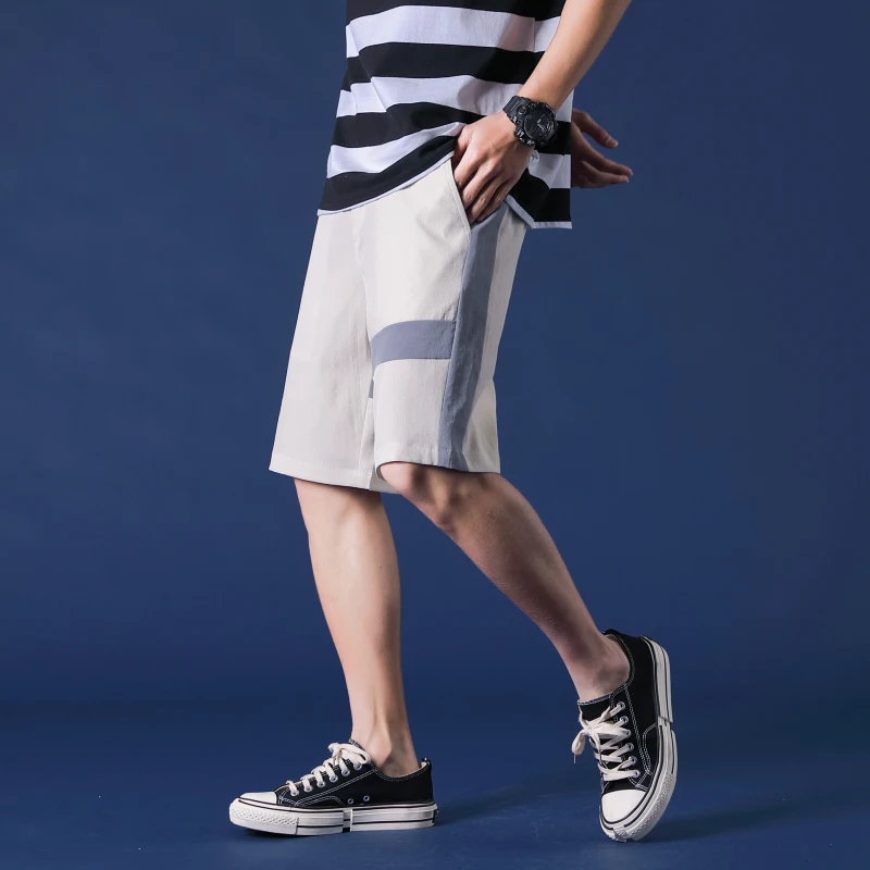 Мужские шорты в стиле пэчворк SingleRoad Японская уличная одежда хип хоп Летние