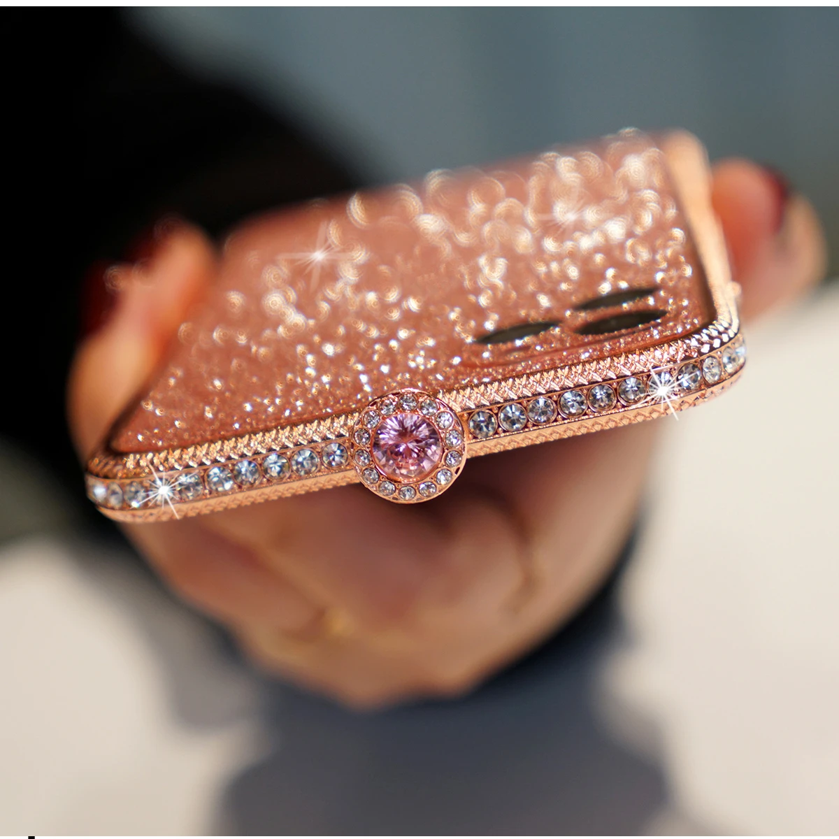 Роскошный блестящий металлический бампер со стразами и рамкой для iPhone XS Max чехол