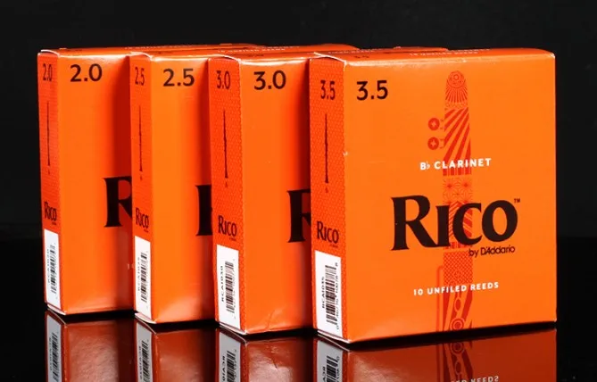 

Rico by D'Addario Bb Clarinet Reeds, Strength 2/2.5/3/3.5, Single Piece or Box of 10 Available