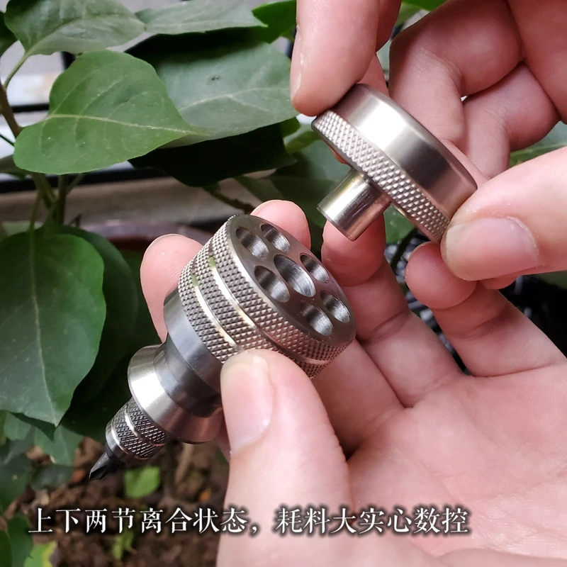 

A380 Titanium alloy modular multifunctional palm screwdriver screwdriver free 10 German steel S2 superhard bit