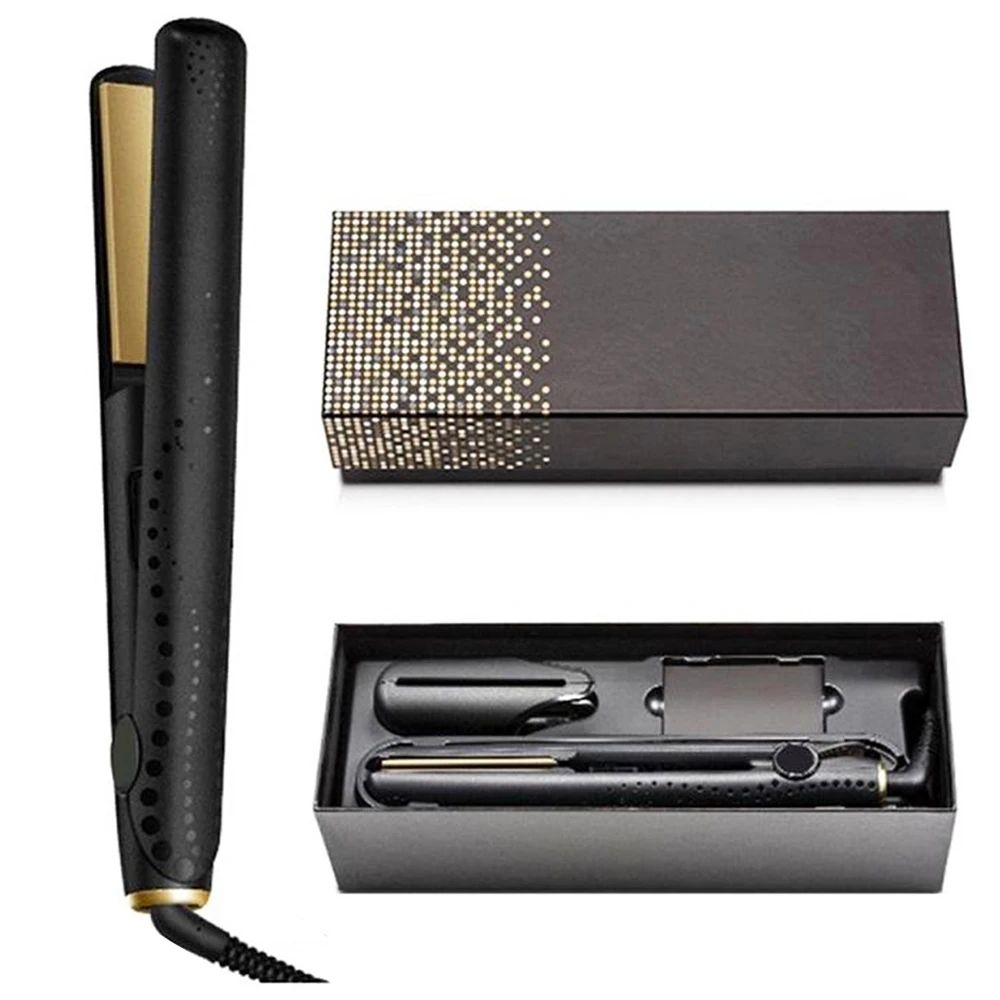 

Gold IV Hair Straightener Classic Professional Styler 2 In 1 Hair Straighteners Iron Ceramic Hair Curler Iron Hair Styler Tools