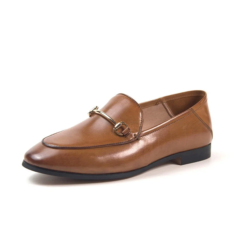 2020 Бесплатная доставка Женские кожаные повседневные Лоферы ручной работы с