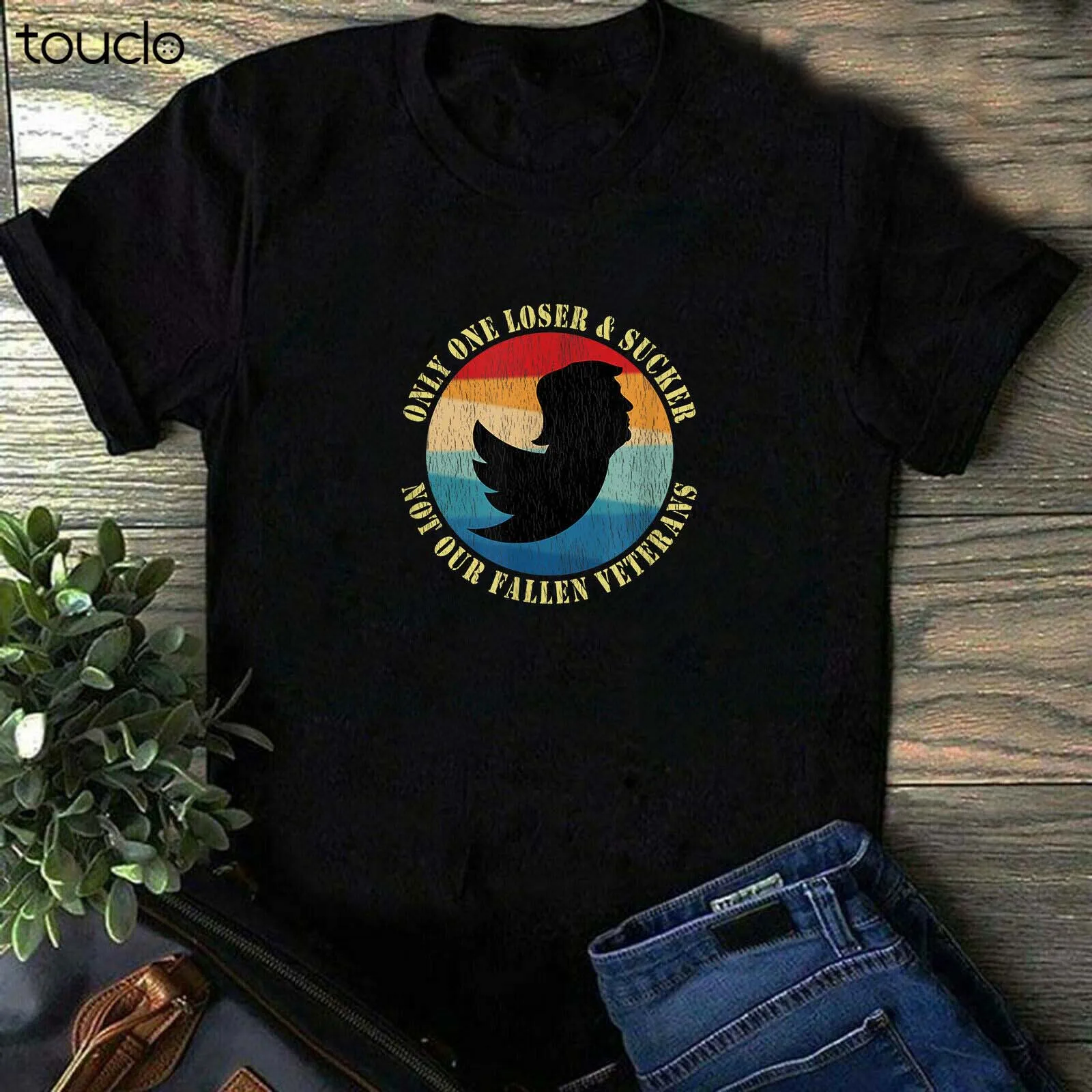 

Only One Loser And Sucker Not Our Fallen Unisex T Shirt Black Cotton S-5Xl Tee Shirts