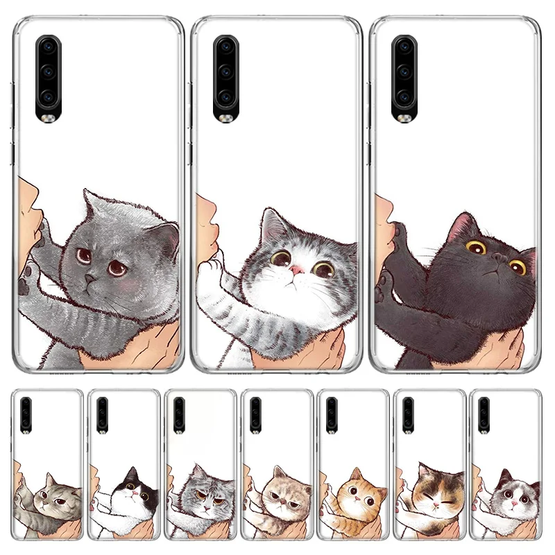 Силиконовый чехол Kiss My Lovely Cat Kitten для телефона Huawei P30 P20 P40 P50 P10 Mate 20 30 40 10 Lite Pro на