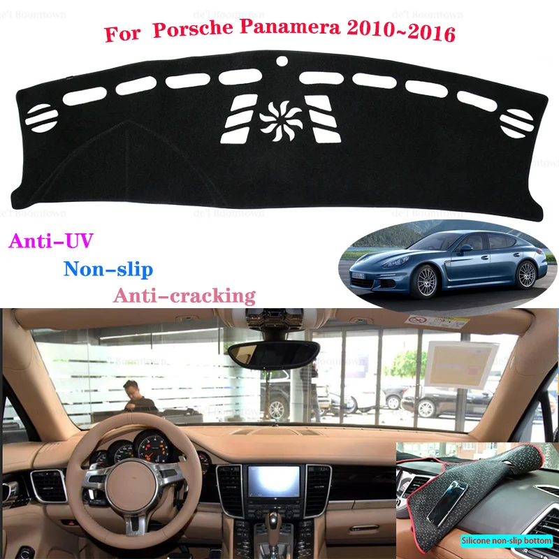 

Car Dashboard Cover Dash Mat For Porsche Panamera 2010~2016 Turbo GTS S Auto Non-slip sun Shade Dashboard Cover Protective Pad