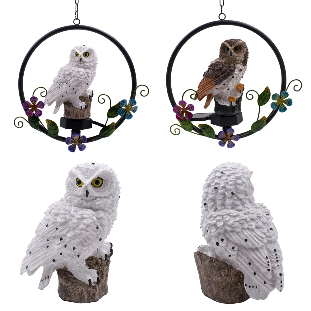

Solar Owl Light LED Chandelier Waterproof Garden Solar Power Hanging Lamp For Outdoor Lawn Pathway Yard Decor Housewarming Gift