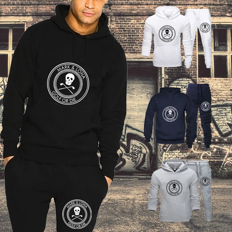 

2021 Autumn and Winter New Men's Sports Suit Fashion Men's Hoodie + Sports Pants Two-piece Hooded Casual Men's Clothing