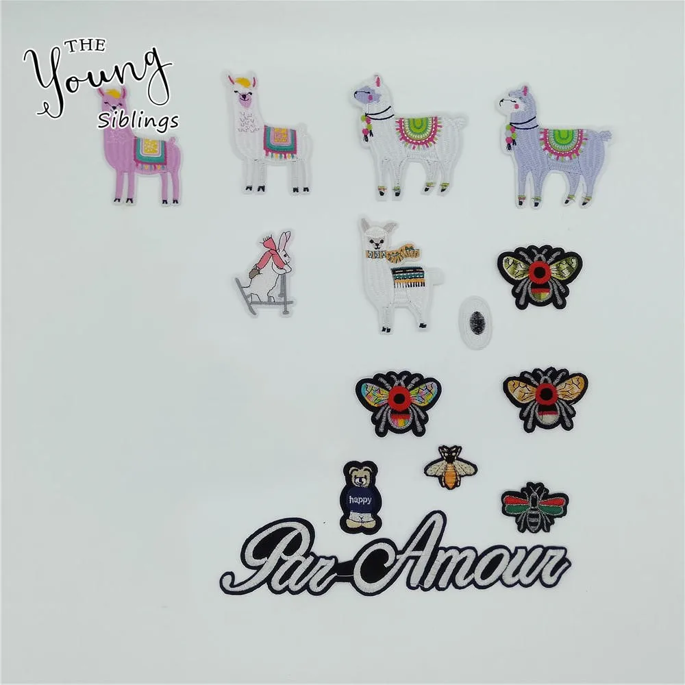 Мультяшная смесь термоплавкие клейкие нашивки животные вышитая аппликация