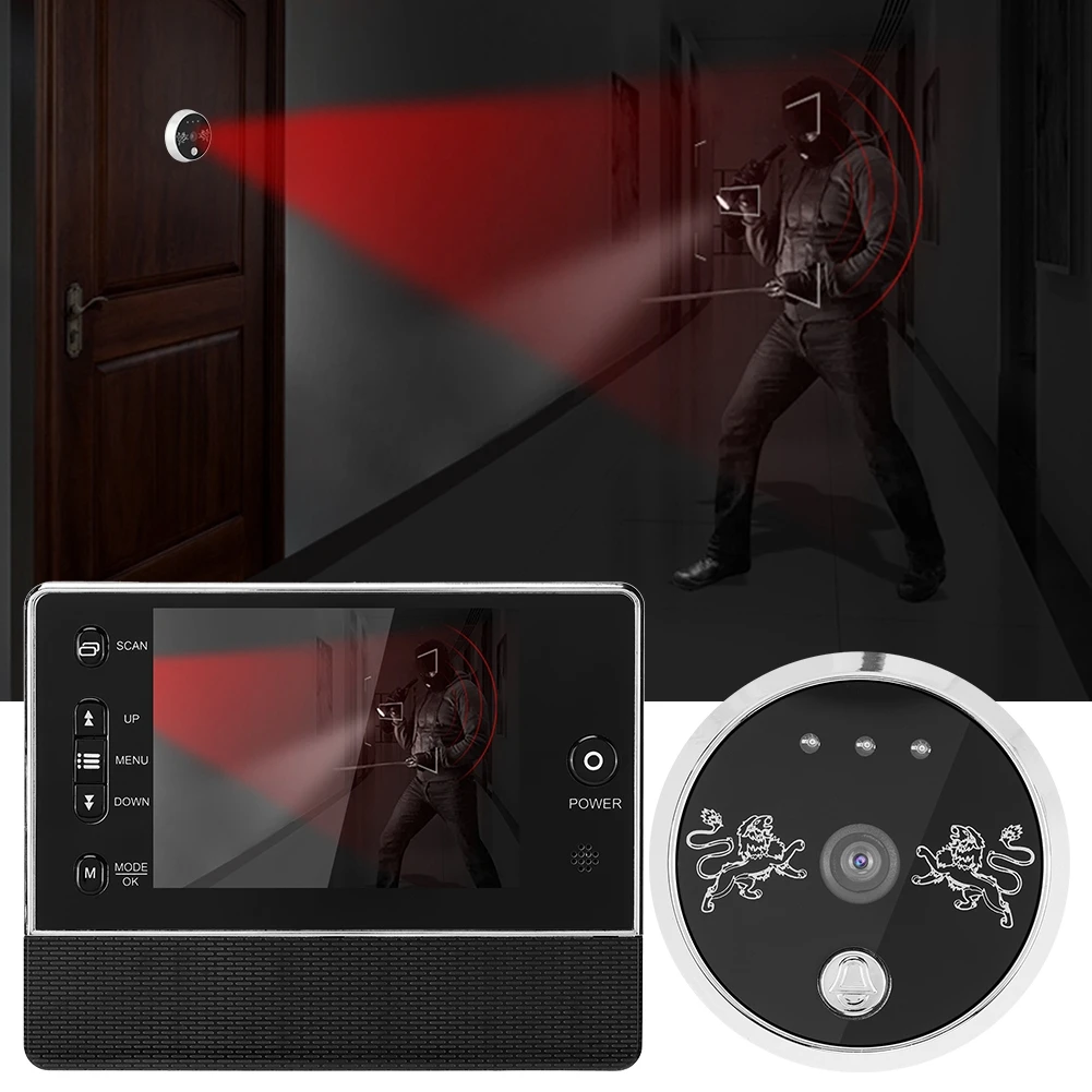 3.5inch TFT Wireless Electronic LCD Screen Doorbell IR Night Vision Visual Door Peephole Camera Video Bell | Безопасность и защита