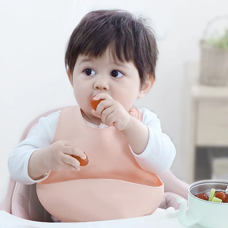 1 Pcs Soft Silicone Burp Bibs For Children Fashionable Baby Breastplate Feeding Waterproof Bibs Food Grade Newborn Accessories