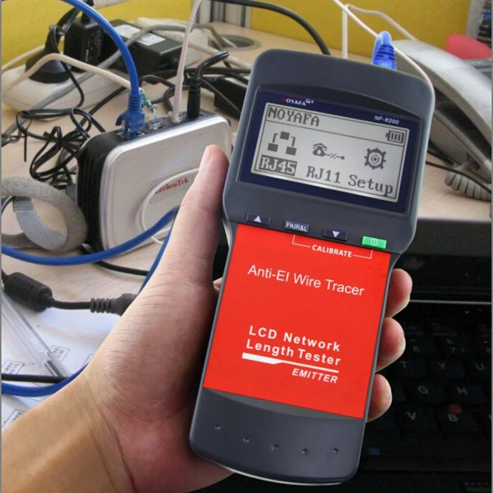 Устройство для проверки длины кабеля LAN RJ45 устройство Ethernet с подсветкой и ЖК