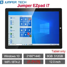 Jumper Ezpad i7 Tablet Intel Kaby Lake i7-7Y75 Dual Core 8GB RAM 128GB/256GB/512GB ROM 12 Inch 2160*1440 Windows 10 OS 38Wh WIFI