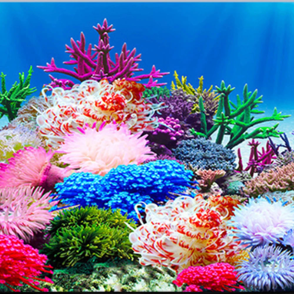 3D наклейка с пейзажем плакат аквариума фон картина стикер высокой четкости