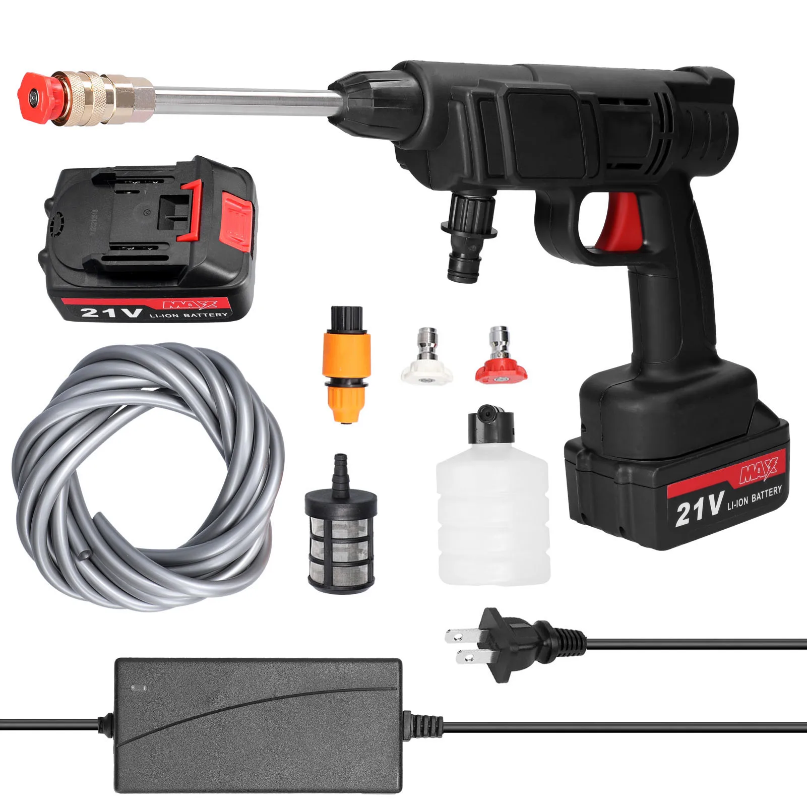 Скидка Бытовой беспроводной инструмент для мойки автомобиля высокого давления, Портативная Машина для мойки автомобиля, автомойка с пенной бутыл...