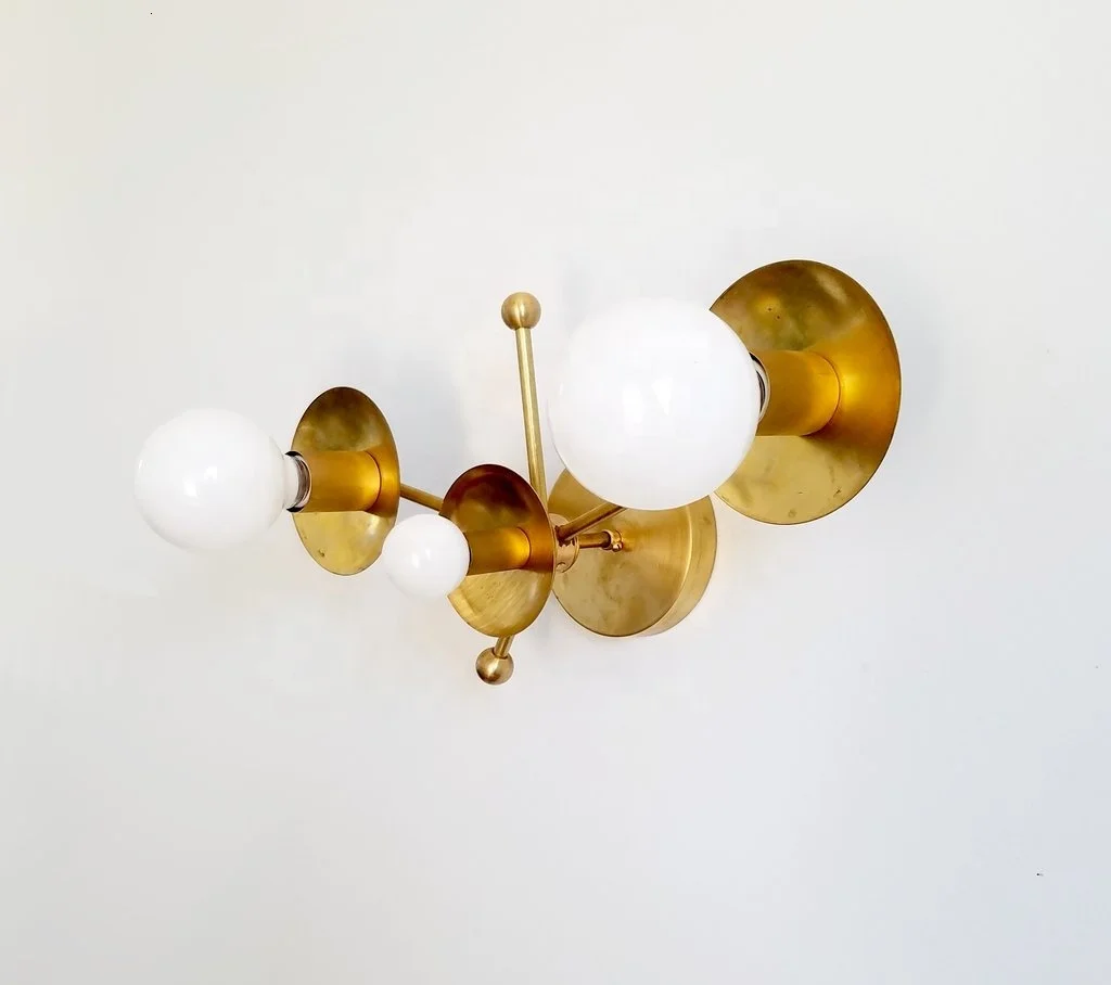 Горячая продажа медные креативные простые скандинавские Настенные светильники