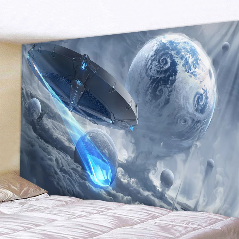 Научной фантастики гобелен для домашнего декора психоделические со сценой в