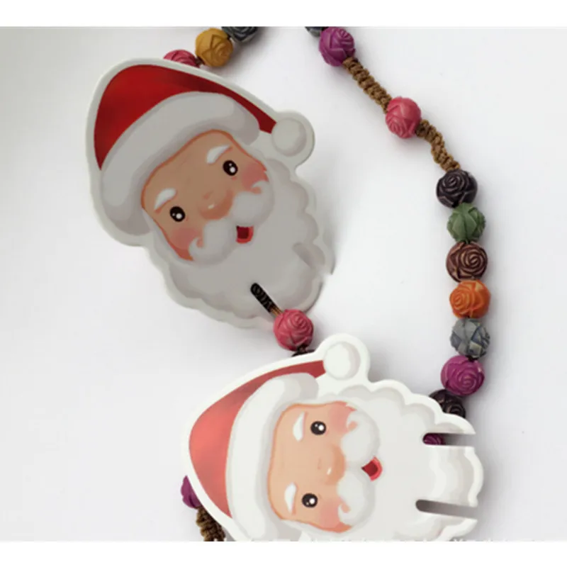 Santa Claus1 10 шт./Шляпа Санты Navidad Рождество домашняя кружка карточные украшения для семьи стол место карты вечерние принадлежности - Цвет: Santa Claus1