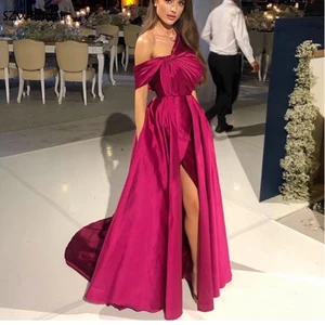 Новое поступление атласное сексуальное вечернее платье на одно плечо abendkleider 2022 вечернее платье ever pretty