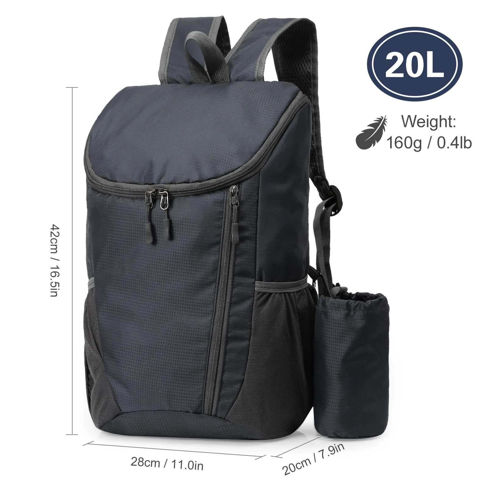 Легкий складной рюкзак 20 л водоотталкивающая сумка для женщин и мужчин