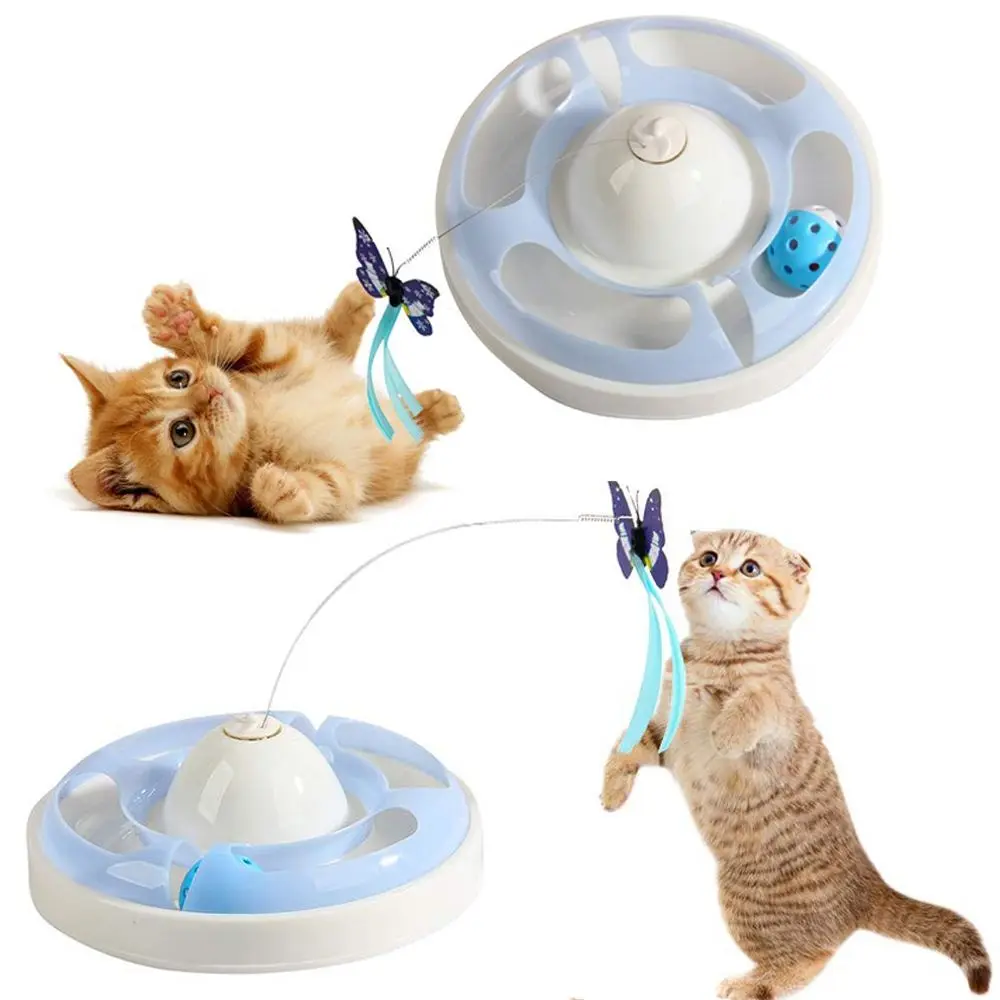 

Chasing Teaser for Indoor Catnip Exercise Balancing Cat Toys Interactive Cat Toy Pet Supplies Rotating Butterfly Ball