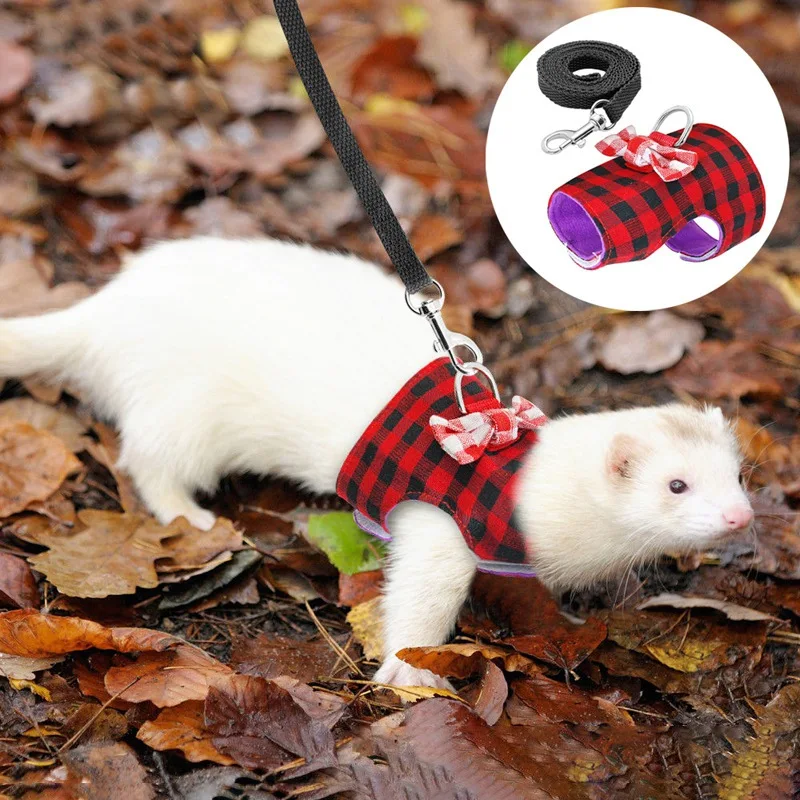 

Комплект из поводка и жилета для хомяков и морских свинок, поводок для кролика