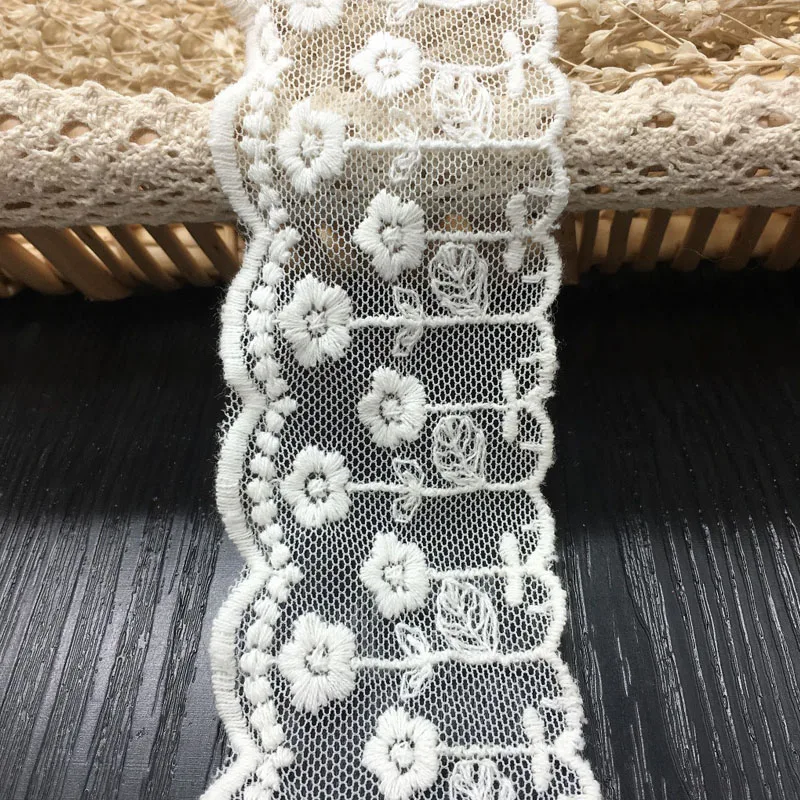 Белое кружево для отделки аппликационный костюм кружевная отделка Лента