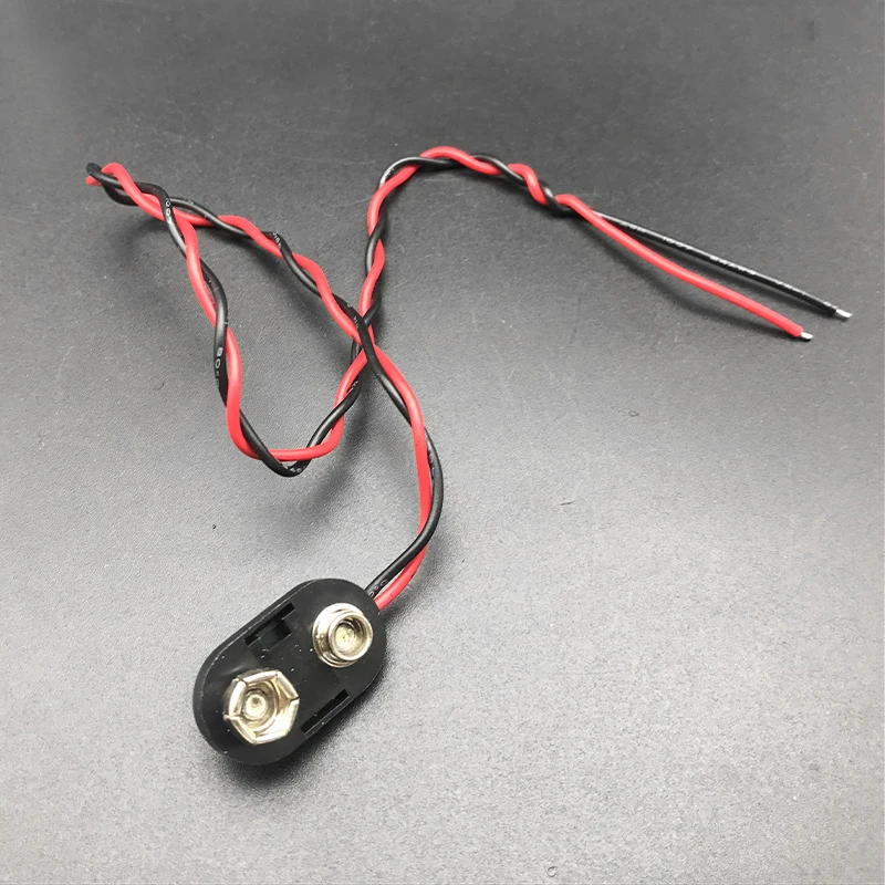 300mm cable 9V Батарея черный держатель Чехол Коробка отсек гитарная крышка бас-звукосниматель для гитары Замена - Цвет: 300mm cable