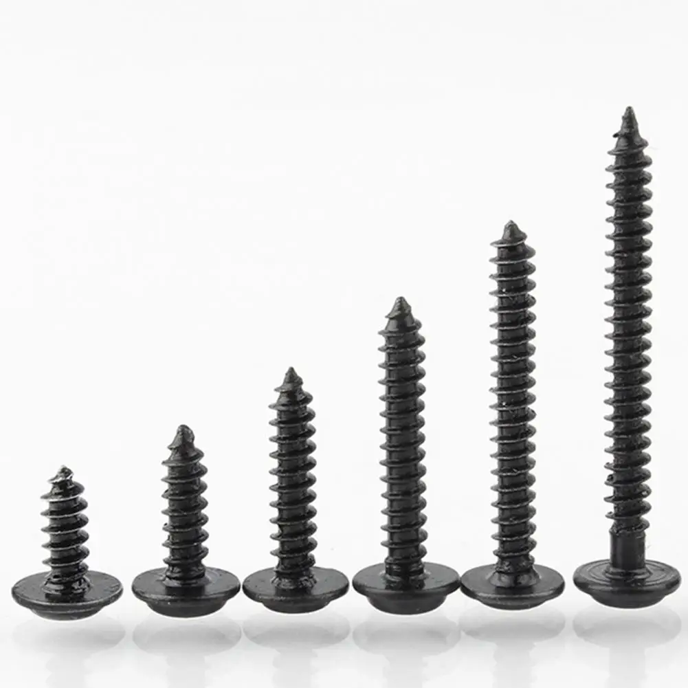 

340Pcs M3.5-M4.8 Screws Self-tapping Uniform High Hardness Round-headed Cross Screw Kit Fasteners for Repairing Work