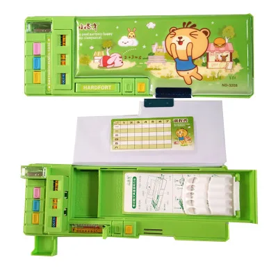 1 pencil case Корейский милый многофункциональный пенал для мальчиков и девочек автоматический всплывающий семь функций Пенал 1 шт - Цвет: 1 pencil case