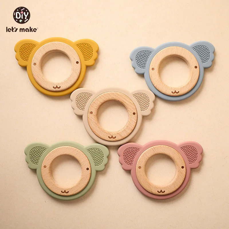 

Let's Make 1Pcs Baby Oral Care Products Animal Series Teether Food Grade BPA-Free Neonatal Molar Toy Teether DIY Pacifier Chain
