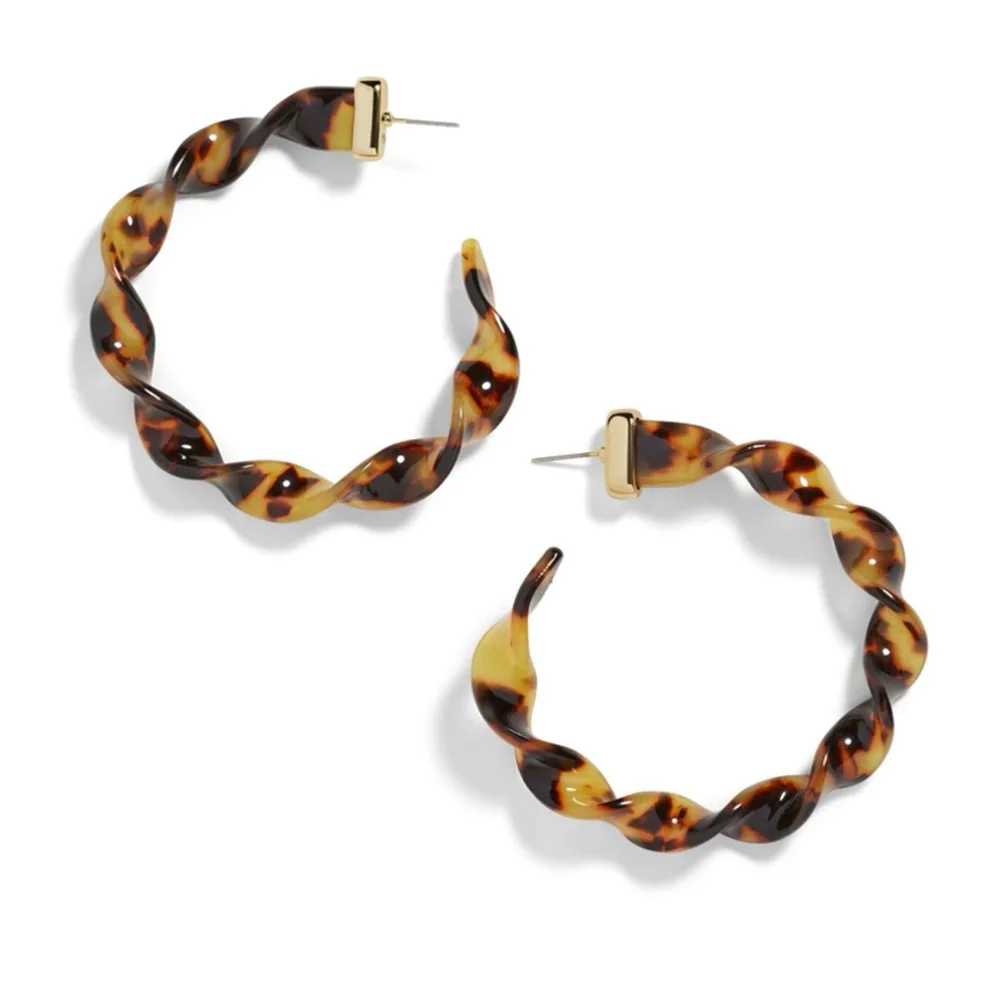 Большие модные богемные акриловые ацетатные серьги кольца для женщин